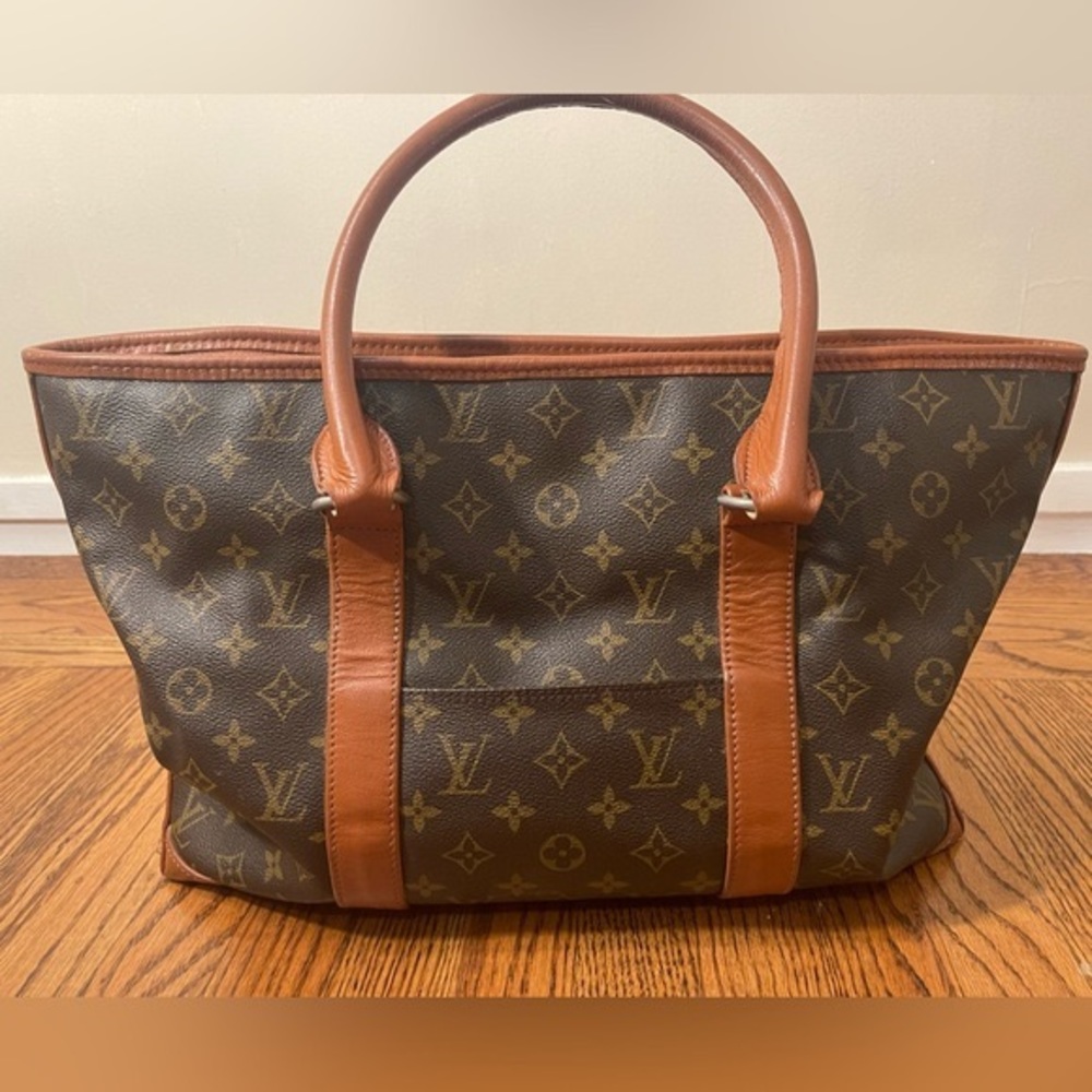 Vintage Authentic Louis Vuitton Sac Bag Large Monogram Weekend PM Tote - Rare